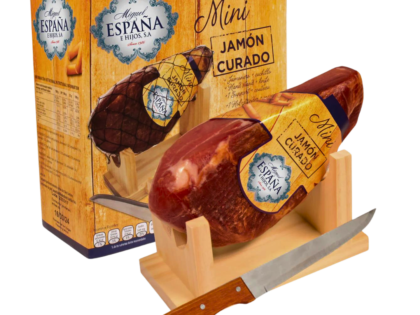 Jamón Serrano mini Miguel España pieza 1 kg, Tabla y Cuchillo