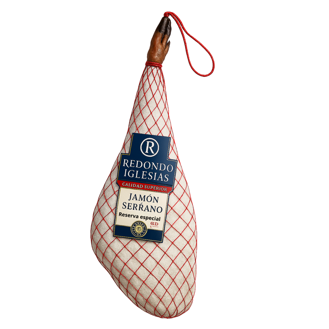 Jamón Serrano Redondo Iglesias Reserva Especial 24 Meses – Pata con Hueso