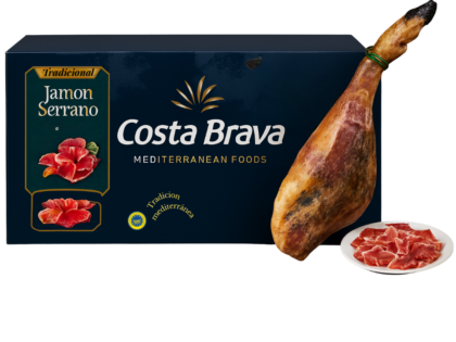 Jamón Serrano Costa Brava Español pierna con Hueso (6.5–7.5 kg)