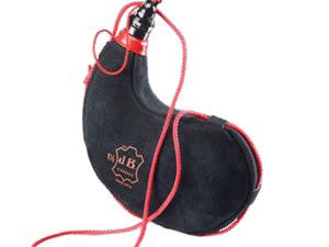 Bota curva de látex y piel negra 1.5 litros