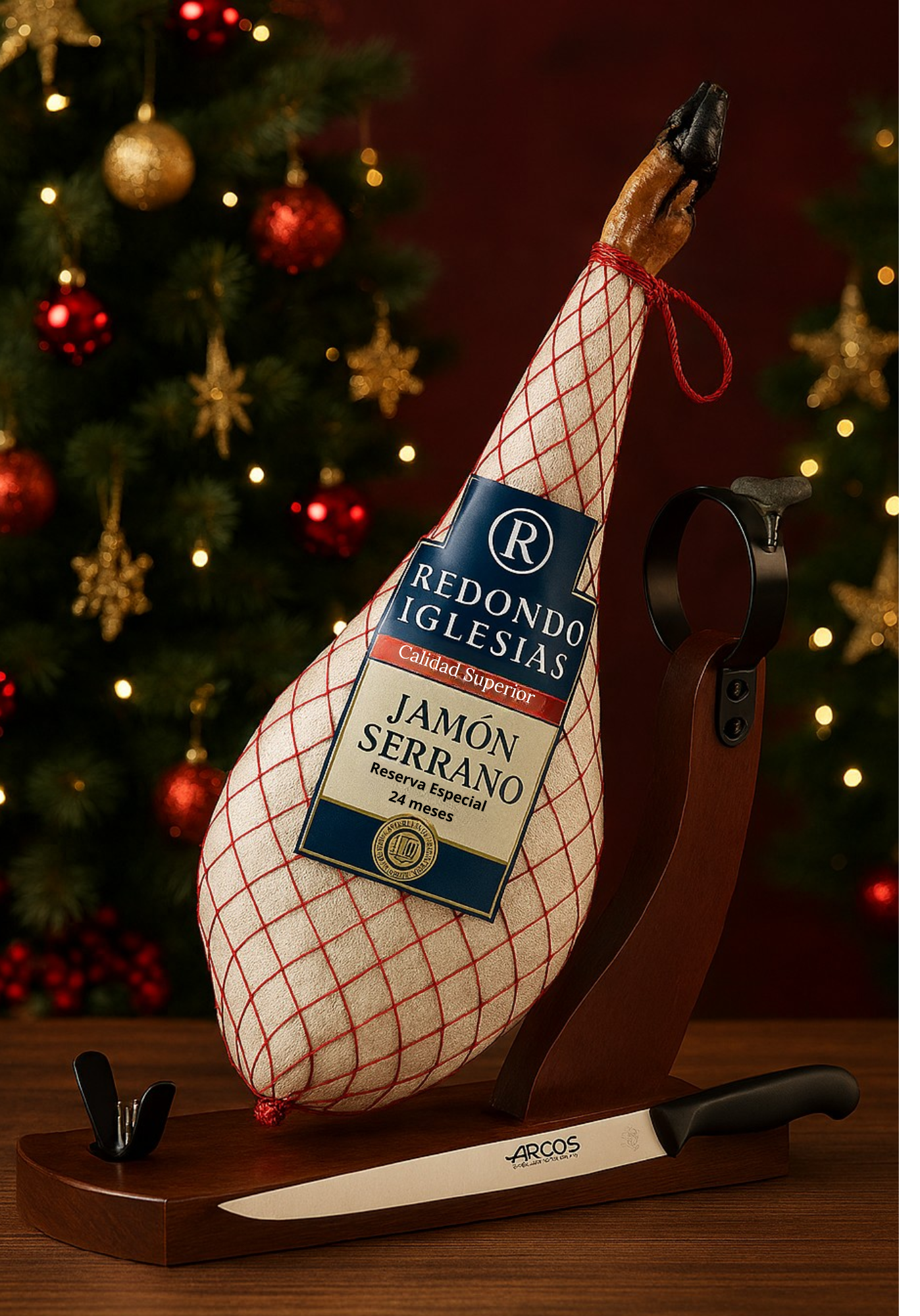 🎁 Regalo Jamón Serrano Redondo Iglesias Reserva Especial 24 Meses