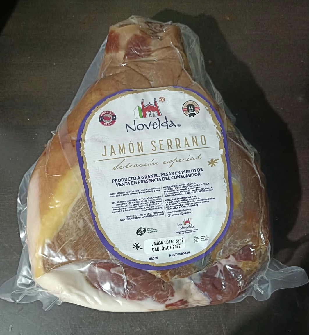 Jamón Serrano Selección Especial Novel Sin Hueso pierna – Pieza 5 kg aprox. - Imagen 2