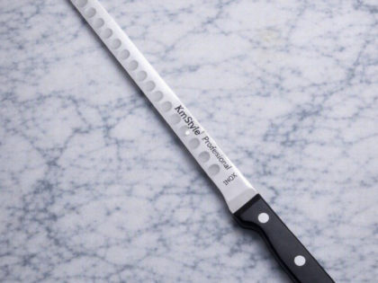 Cuchillo Jamonero Profesional Kmt Style 36 cm – Mango Negro de Acero Inoxidable